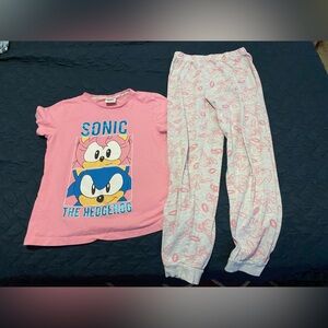 Sonic and Amy PJ set size 12 (big girls) and Carter’s size 14/14A PJ set